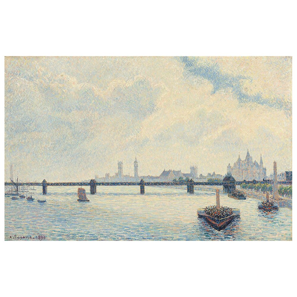 Leinwandbild Charing Cross Bridge von Camille Pissarro