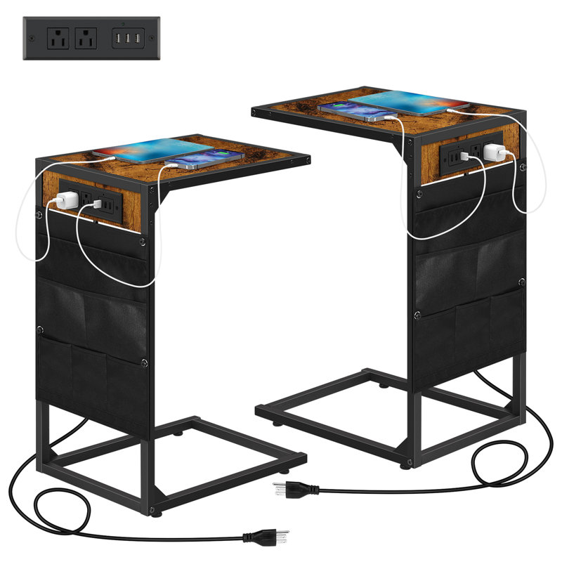 Table de bout Keyairah, Brun, Noir