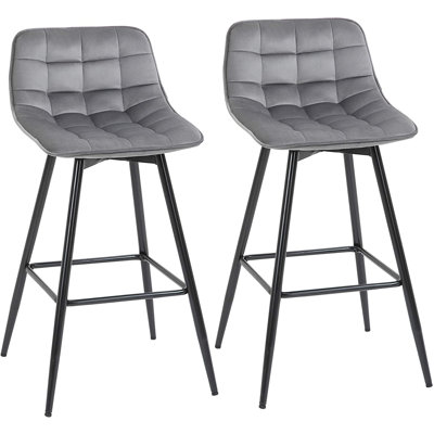 Rogelio Upholstered Counter Stool with Metal Frame