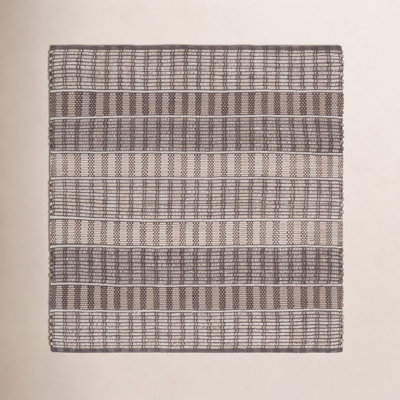 Hand-Woven Geometric Cotton Rug