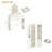 Visare Vanity Desk With Mirror and Lights & Right Armoire Wardrobe Cabinet with 5 Drawers & 3 Color and Lighting Brightness Adjustable,White