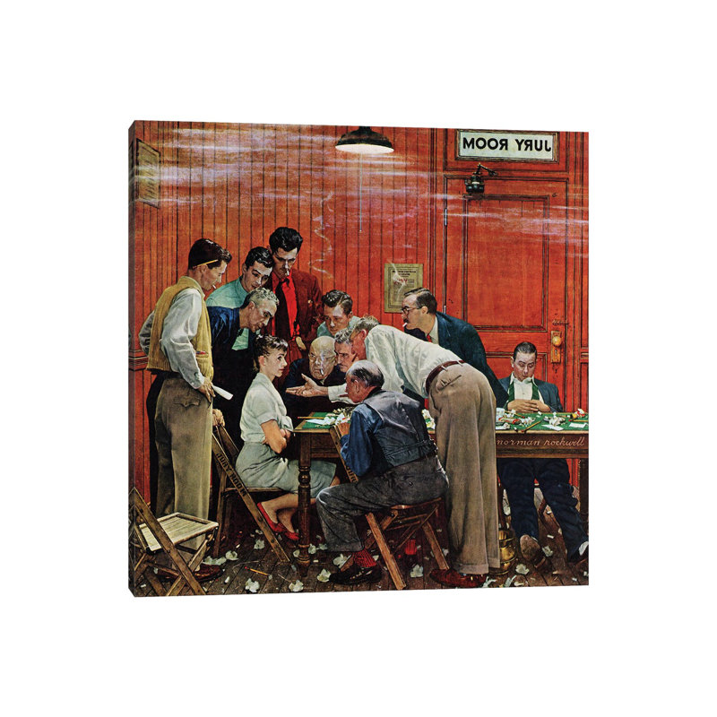Jury by Norman Rockwell - Wrapped Canvas Gallery-Wrapped Canvas Giclée, 66.04 cm H x 66.04 cm W