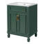 Meuble-lavabo 24 po avec lavabo supérieur, armoire de rangement moderne avec 2 portes à fermeture douce et cadre de tablette réglable-121709067