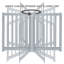Barrière autoportante pliable pour chien en bois massif, 6 panneaux d'une hauteur de 24 pouces-88357167-90636805