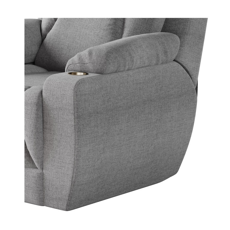 Fauteuil inclinable près du mur pour homme, Microfibre, Ardoise