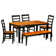 Cleobury  Butterfly Leaf Rubberwood Solid Wood Dining Set