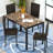 Kaedon 4 - Person Faux Marble Top Four Leg Dining Set-752499707