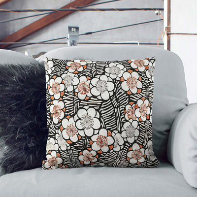 Floral Square Throw Cushion