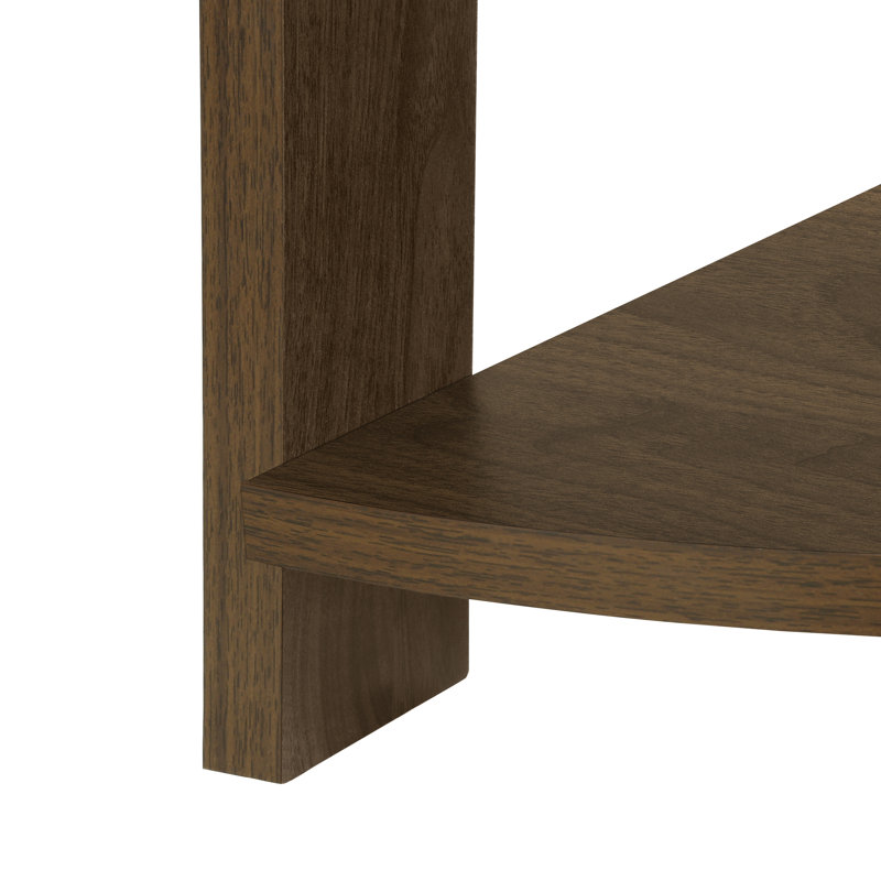 Hewitt Triangular Laminate Bookcase with Space Saving Contemporary Etagere for Office, Bedroom Corner Spaces, White