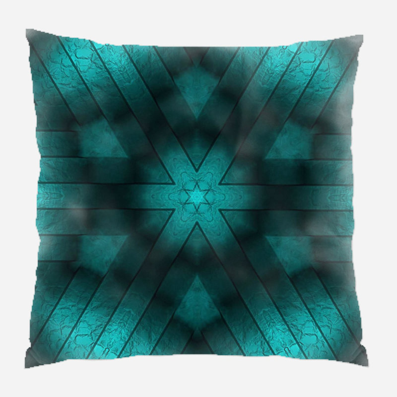 Abstract Geometric Microsuede Reversible Throw Pillow