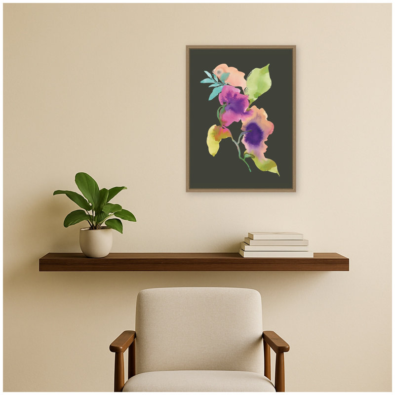 «Twin Flames Olive» par Reed Rosebud, impression sur toile encadrée