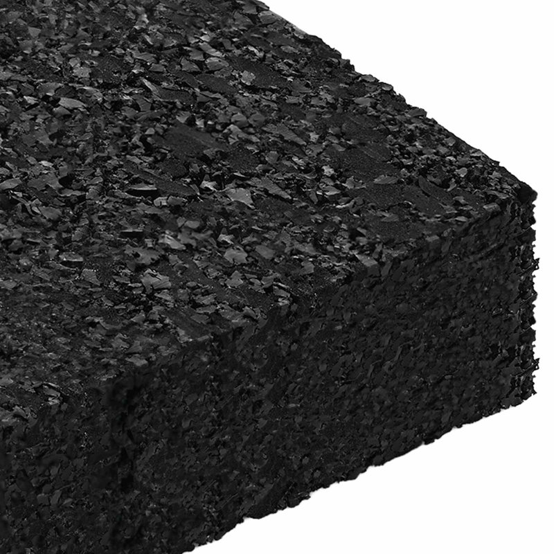 Vidaxl Rubber Pad Black Rubber Minimalist Office Non-Slip Square Durable