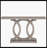 Farmhouse Console Table, 55" Hallway Sofa Table With Geometric Base