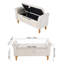 Linen Upholstered Bench with Flip Top