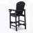 Hdpe Bar Height Adirondack Chair With Cup Holder, All-Weather Outdoor Patio Bar Chair With Armrests 1 Piece(Bk)-1671666660