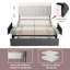 Lit plateforme tapissier avec rangement Arleine-351961688