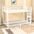Full XL Over Full XL Metal Bunk Bed with Safety Features and Ladder