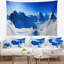 Photographie blue winter mountains tapisserie-28483601