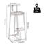 Ensemble de 3 tabourets de bar 27 "H 27" avec repose-pieds