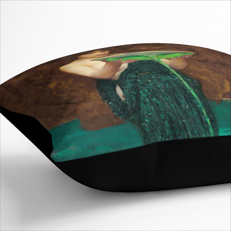 Circe Invidiosa Scatter Cushion, 40cm H x 40cm W x 15cm D, Black