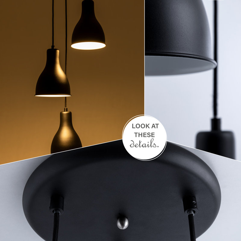Poirier 3 - Light Cluster Pendant, Black