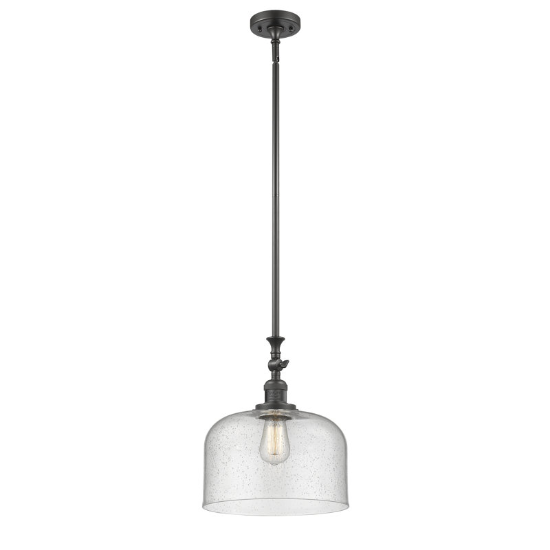 Hiers 1 - Light Single Pendant, Oil Rubbed Bronze, Seedy, No Bulb Included