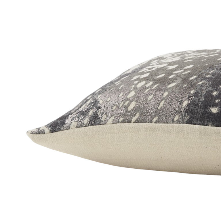 Gray Abstract Rectangular Cotton Decorative Pillow