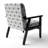 Black Circle Pattern - Upholstered Patterned Accent Arm Chair
