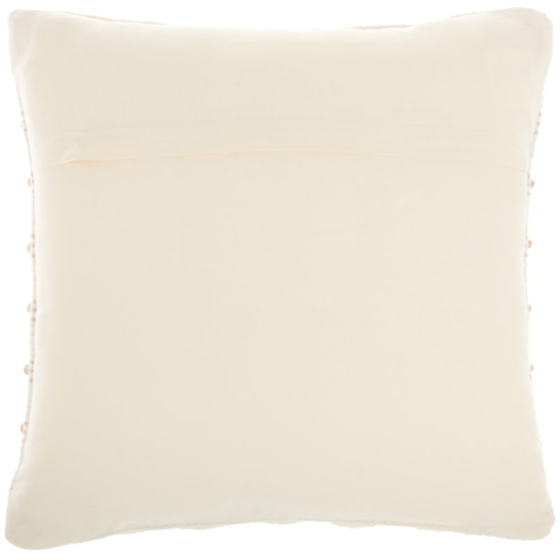 Blush Pink and Ivory Woven Lines Throw Pillow