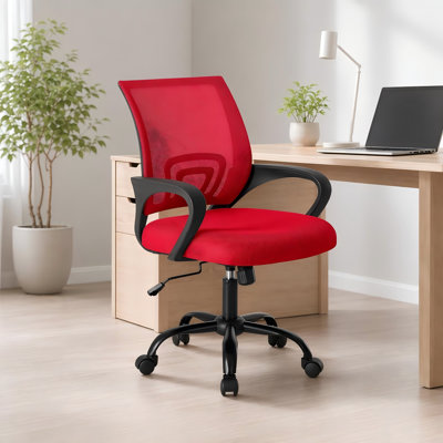 Mesh Ergonomic Office Chair, Lumbar Support, Height Adjustable Swivel Rolling Task Chair