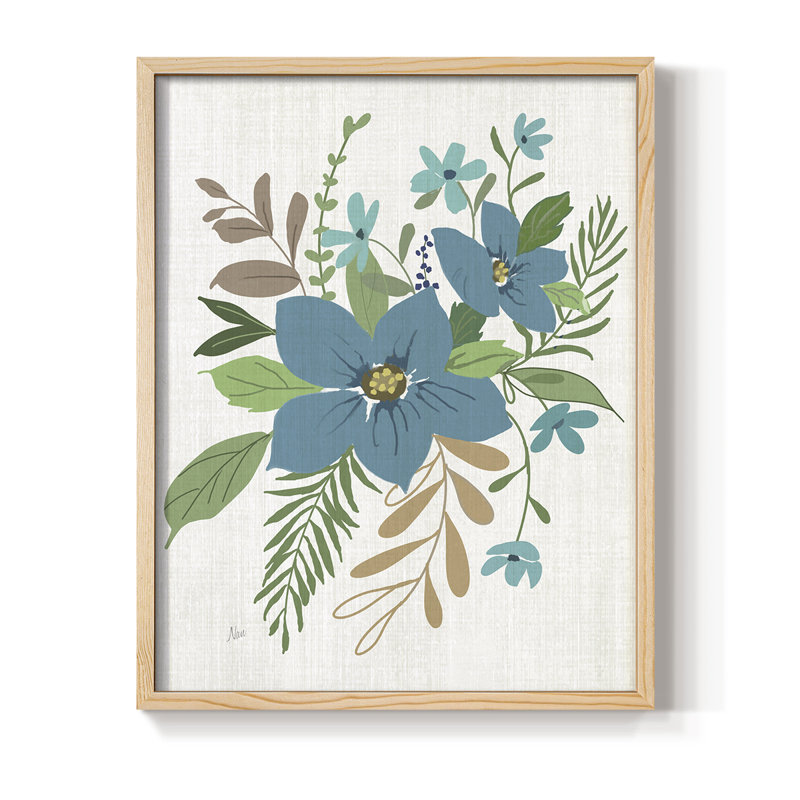 «Flower Market II», reproduction encadrée - bois massif, H 15 po x l 12 po, Naturel