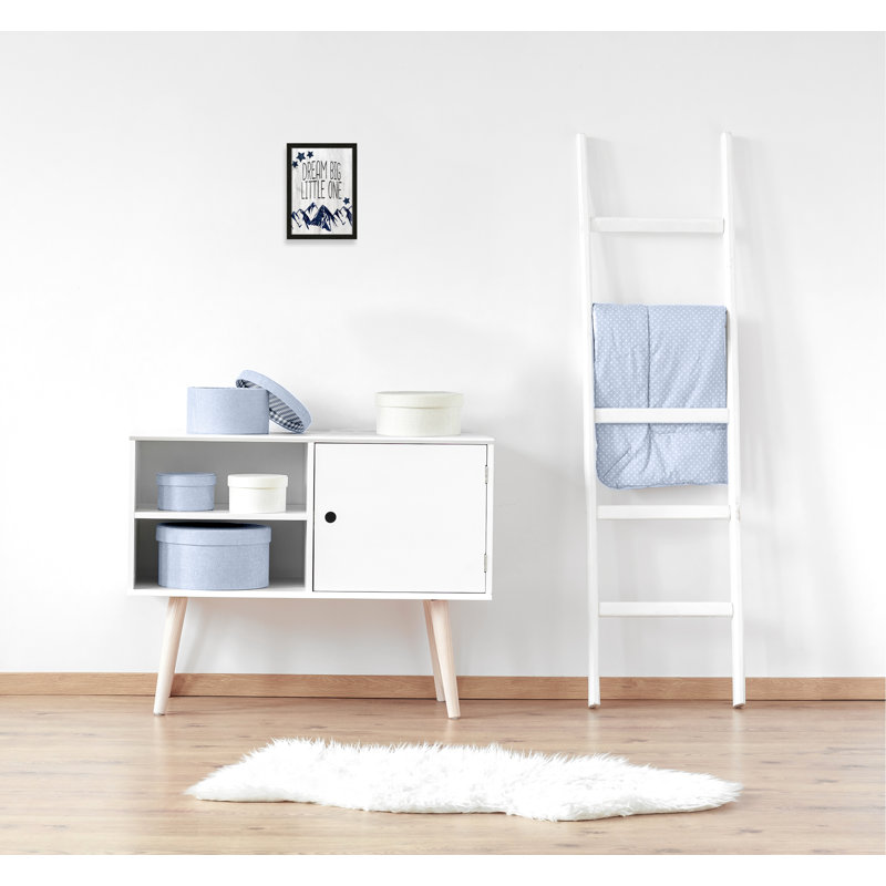 Dream Big Little One' Wall Decal, 14" H x 10" W x 1.18" D, Black Woodgrain Box Framed