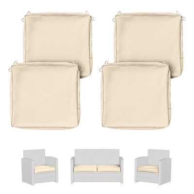Outdoor Cushion Covers 18.5X16x3 Dining Chair Cushion Covers, Covers Only (Set Of 4 Covers)