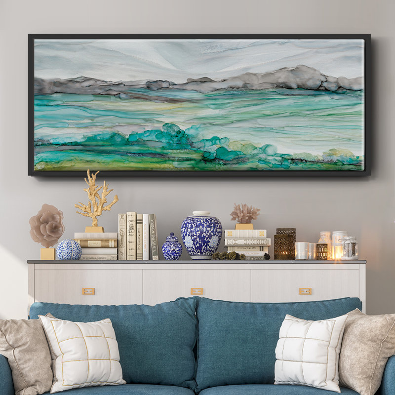 «Pastoral Abstract», toile encadrée, H 12 po x l 30 po