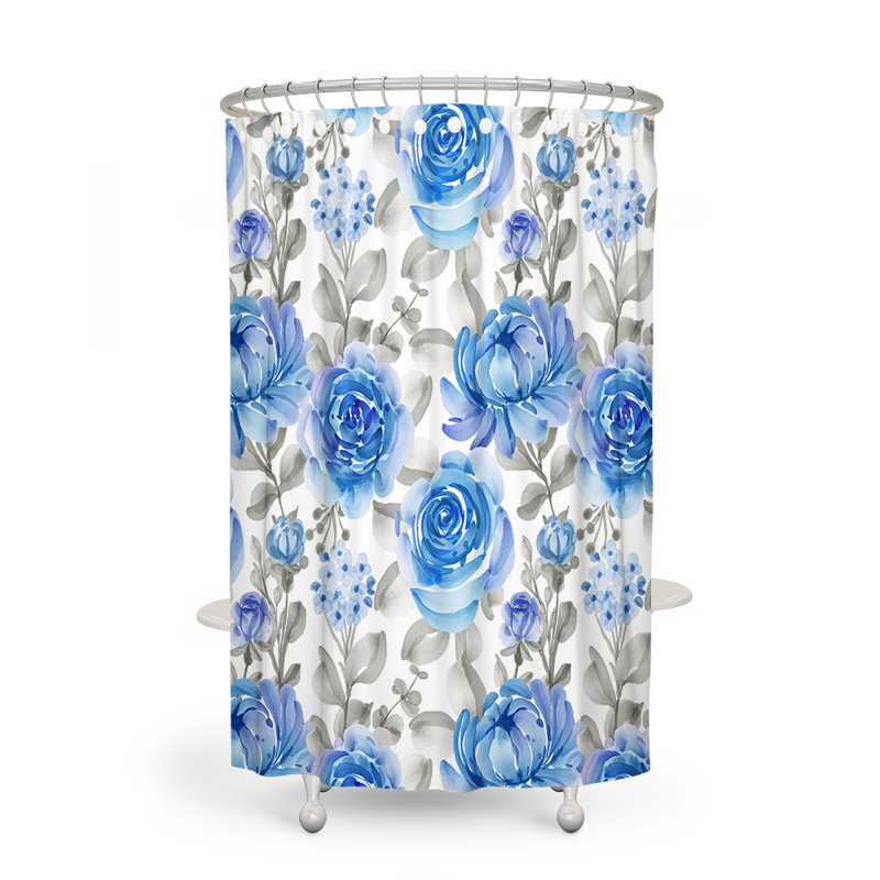 Rideau de douche simple Floral, H 93 po x l 70 po