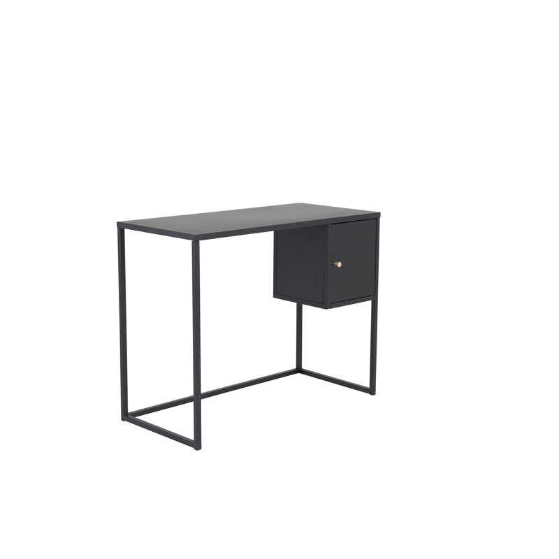 Isiah Metal Writing Desk, Black