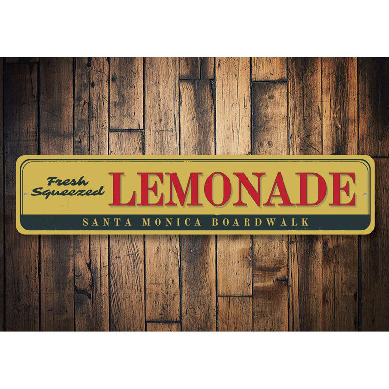 Plaque en aluminium Lemonade, H 6 po x l 24 po x P 0,06 po