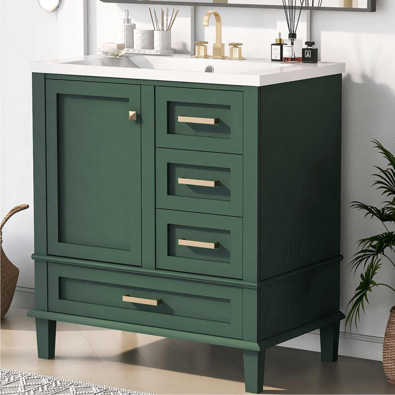 Meuble-lavabo sur pied simple 30 po avec comptoir Konikow