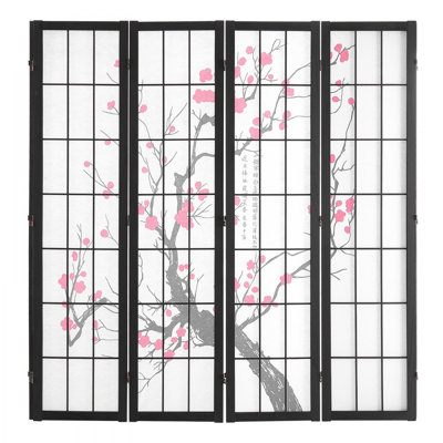Room Divider, 6 Panel Japanese Room Divider Screen, Wood Folding Privacy Screen Indoor by Astoria Grand