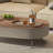 Light luxury high-end saddle leather coffee table