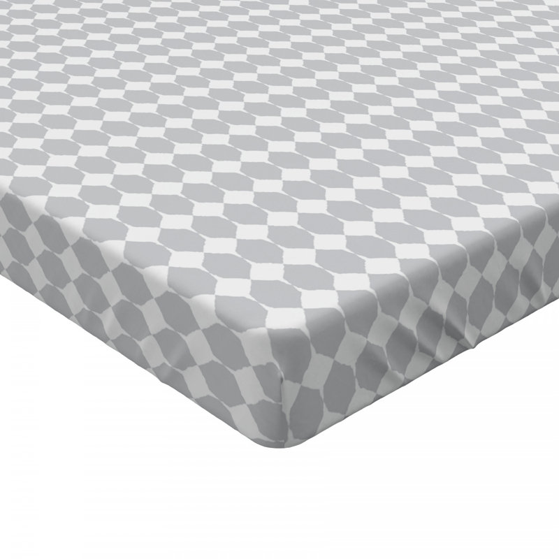Microfiber Geometric Fitted Sheet, Full Fitted Sheet