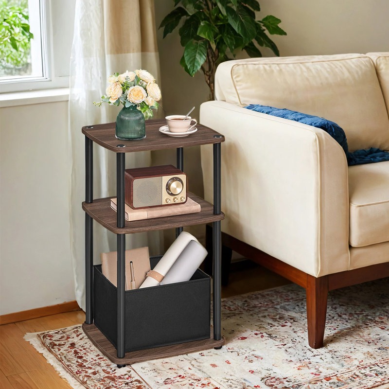 Side Table, Ebony Walnut/Black