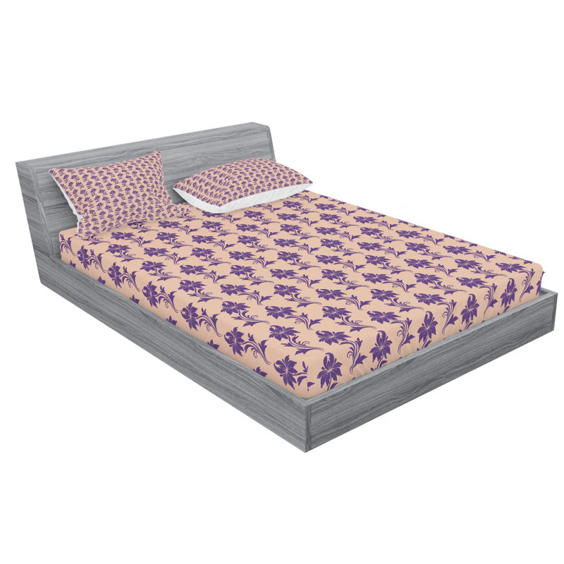 Microfiber Floral Fitted Sheet