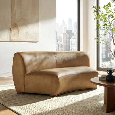 Ruslan 77 " Faux Leather Loveseat