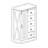 Daneal Farmhouse Dresser with 5 Drawers, Sliding Barn Door and Adjustable Shelves-606605601