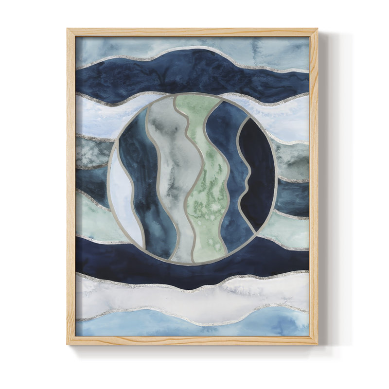 Siren's Portal II Framed Print - Solid Wood, Natural, 15" H x 12" W