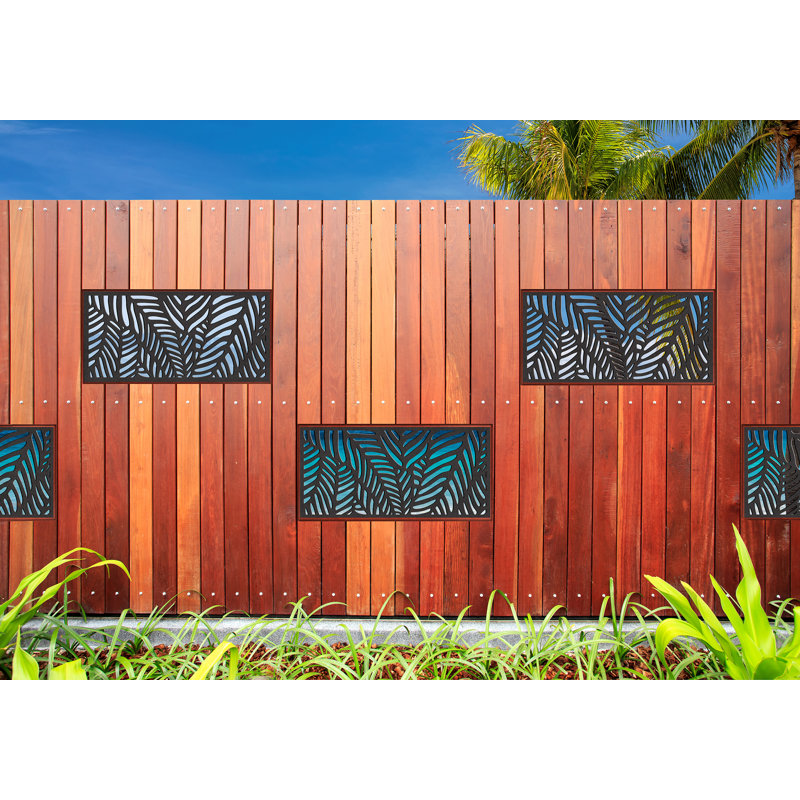 Tahiti Charcoal Recycled Polymer Decorative Privacy Panel, 48" x 24"