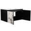 Armoire de salle de bain moderne avec vasque en céramique et contreplaqué - noir durable
