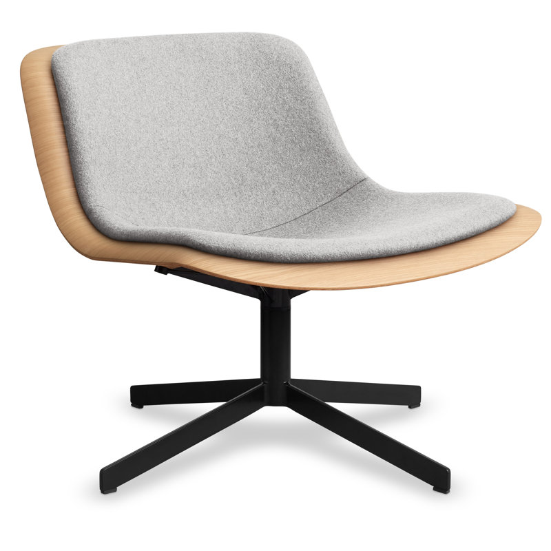 Nonesuch Upholstered Swivel Accent Chair, Natural, Light Gray