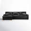 Canapé modulaire en cuir véritable 2 pièces Jonie-92300493-92300482